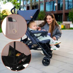 Lionelo Elia Βρεφικό Καρότσι Μπαστούνι Beige Taupe - Image 9