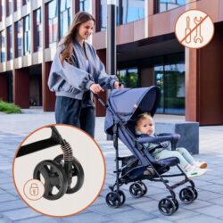 Lionelo Elia Βρεφικό Καρότσι Μπαστούνι Beige Taupe - Image 4