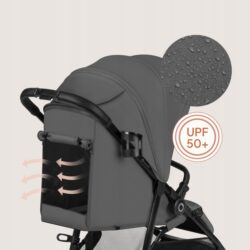 Lionelo Emerald Καρότσι Ταξιδίου έως 22kg Gray Stone - Image 5