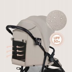 Lionelo Emerald Καρότσι Ταξιδίου έως 22kg Beige Sand - Image 5