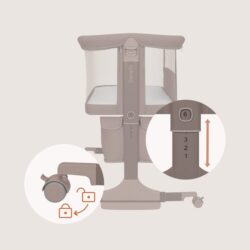 Lionelo Jodie Λίκνο Συγκοίμησης Beige Taupe - Image 8