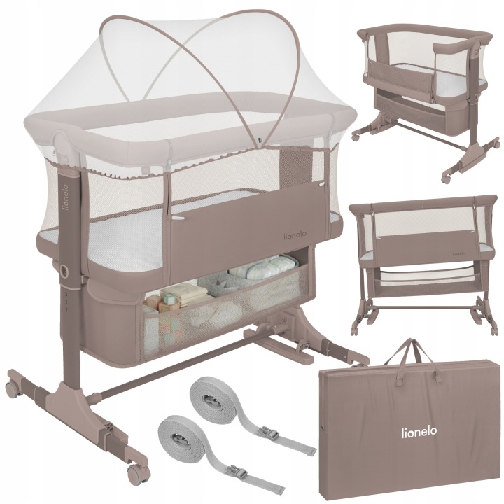lionelo-jodie-λίκνο-συγκοιμησης-με-κουνουπιέρα Lionelo Jodie Λίκνο Συγκοίμησης Beige Taupe - Image 1