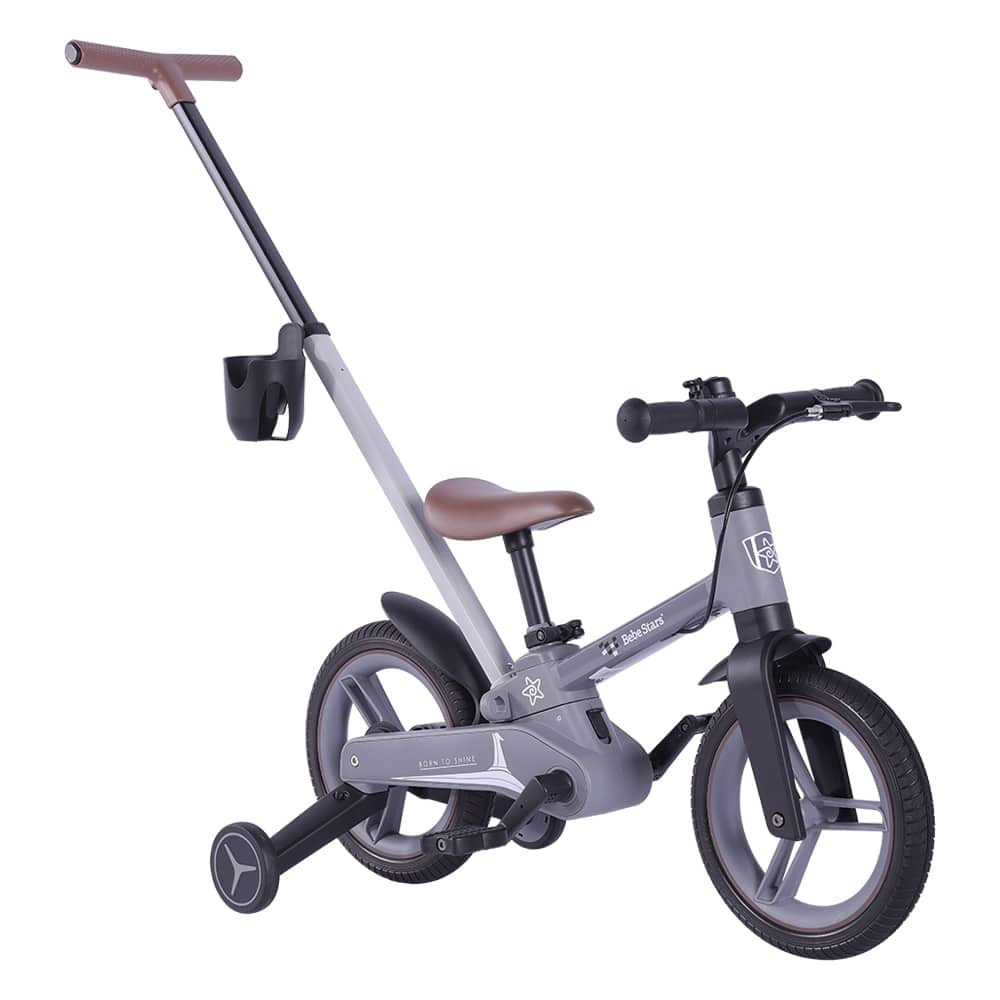 podilato-me-voithitikes-rodes-gkri-1196-21a2 Bebe Stars Ποδήλατο Speedy Με Βοηθητικές Ρόδες Γκρί - Image 1