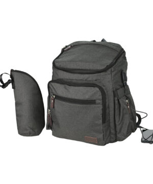 Bebe Stars Τσάντα Πλάτης Αλλαξιέρα Με USB Graphite