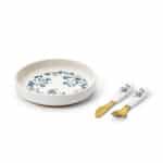 Elodie Σετ Φαγητού με αντιολισθητική βάση από σιλικόνη garden leo toile 2 τμχ