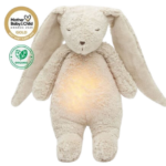 Moonie 2.0: Επαναφορτιζόμενο βοήθημα ύπνου με ηχογράφηση & αισθητήρα κλάματος – Οργανικό βαμβάκι Sand Bunny