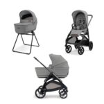 Inglesina Σύστημα μεταφοράς Aptica Duo 2026 χρώμα  Crystal Grey με σκελετό Litio Black