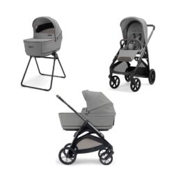 Inglesina Σύστημα μεταφοράς Aptica Duo 2026 χρώμα  Crystal Grey με σκελετό Litio Black
