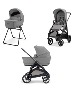 Inglesina Σύστημα μεταφοράς Aptica Duo 2026 χρώμα  Crystal Grey με σκελετό Litio Black