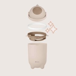 Lionelo Purebin Κάδος για Πάνες Αεροστεγής & Άοσμος Beige Sand - Image 3