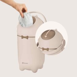 Lionelo Purebin Κάδος για Πάνες Αεροστεγής & Άοσμος Beige Sand - Image 5