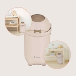 Lionelo Purebin Κάδος για Πάνες Αεροστεγής & Άοσμος Beige Sand - Image 6