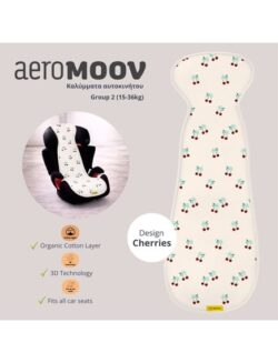 Aeromoov Αντι-ιδρωτικό κάλυμμα Air Layer 15-36kg για κάθισμα αυτοκινήτου - Group 2 Cherries - Image 3