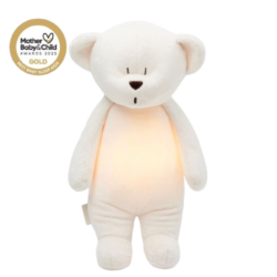 Moonie 2.0: Επαναφορτιζόμενο βοήθημα ύπνου με ηχογράφηση & αισθητήρα κλάματος Cream Bear