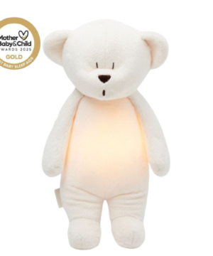 Moonie 2.0: Επαναφορτιζόμενο βοήθημα ύπνου με ηχογράφηση & αισθητήρα κλάματος Cream Bear