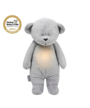 Moonie 2.0: Επαναφορτιζόμενο βοήθημα ύπνου με ηχογράφηση & αισθητήρα κλάματος Silver Bear