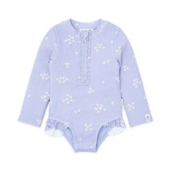 Little Dutch Ολόσωμο μακρυμάνικο μαγιό με βολάν Dreamy Lavender 3-4 Ετών