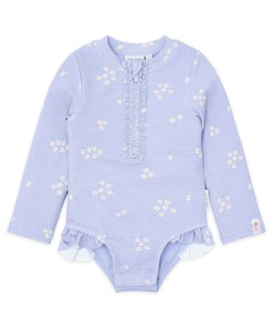 Little Dutch Ολόσωμο μακρυμάνικο μαγιό με βολάν Dreamy Lavender 3-4 Ετών