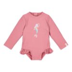 Little Dutch Ολόσωμο μακρυμάνικο μαγιό με βολάν Dreamy Pink 3-4 Ετών