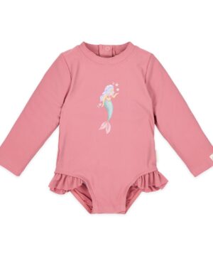 Little Dutch Ολόσωμο μακρυμάνικο μαγιό με βολάν Dreamy Pink 3-4 Ετών
