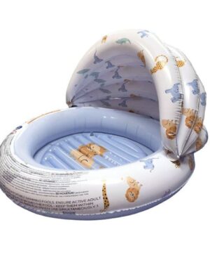 Swim Essentials Φουσκωτή Πισίνα με σκίαστρο για μωρά 100 εκ - "Wild Life"