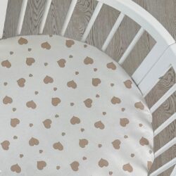 Ingvart Μικρό Σεντόνι Smart Bed 9 in 1 Καρδούλες Μπεζ - Image 2