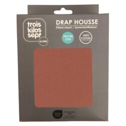Trois Kilos Sept Κατωσέντονο Με Λάστιχο Μακώ Jersey Τερακότα 70x140cm - Image 4