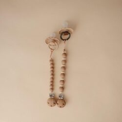 Κλιπ για Πιπίπλες Σιλικόνης Luna Faux Wood - Mushie - Image 11