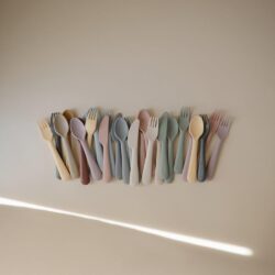 Σετ Κουτάλι Πηρούνι Μαχαίρι PP Powder Blue - Mushie - Image 7