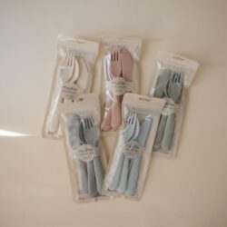 Σετ Κουτάλι Πηρούνι Μαχαίρι PP Powder Blue - Mushie - Image 9