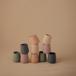 Ποτηράκι Σιλικόνης με Ανάγλυφο Σχέδιο Blush - Mushie - Image 7