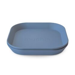 Σετ 2 Τετράγωνα Πιάτα PP Twilight Blue  - Mushie - Image 4