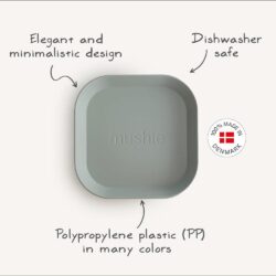 Σετ 2 Τετράγωνα Πιάτα PP Sage - Mushie - Image 5