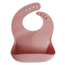 Σαλιάρα Σιλικόνης Powder Pink Confetti - Mushie - Image 2