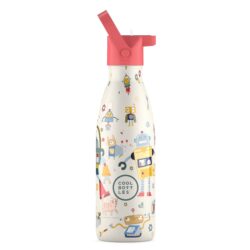 Cool Bottles Ανοξείδωτο παιδικό μπουκάλι Άτακτα ρομπότ 350ml