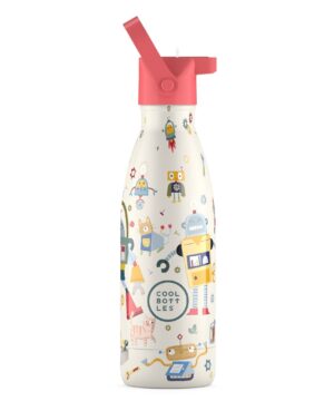 Cool Bottles Ανοξείδωτο παιδικό μπουκάλι Άτακτα ρομπότ 350ml
