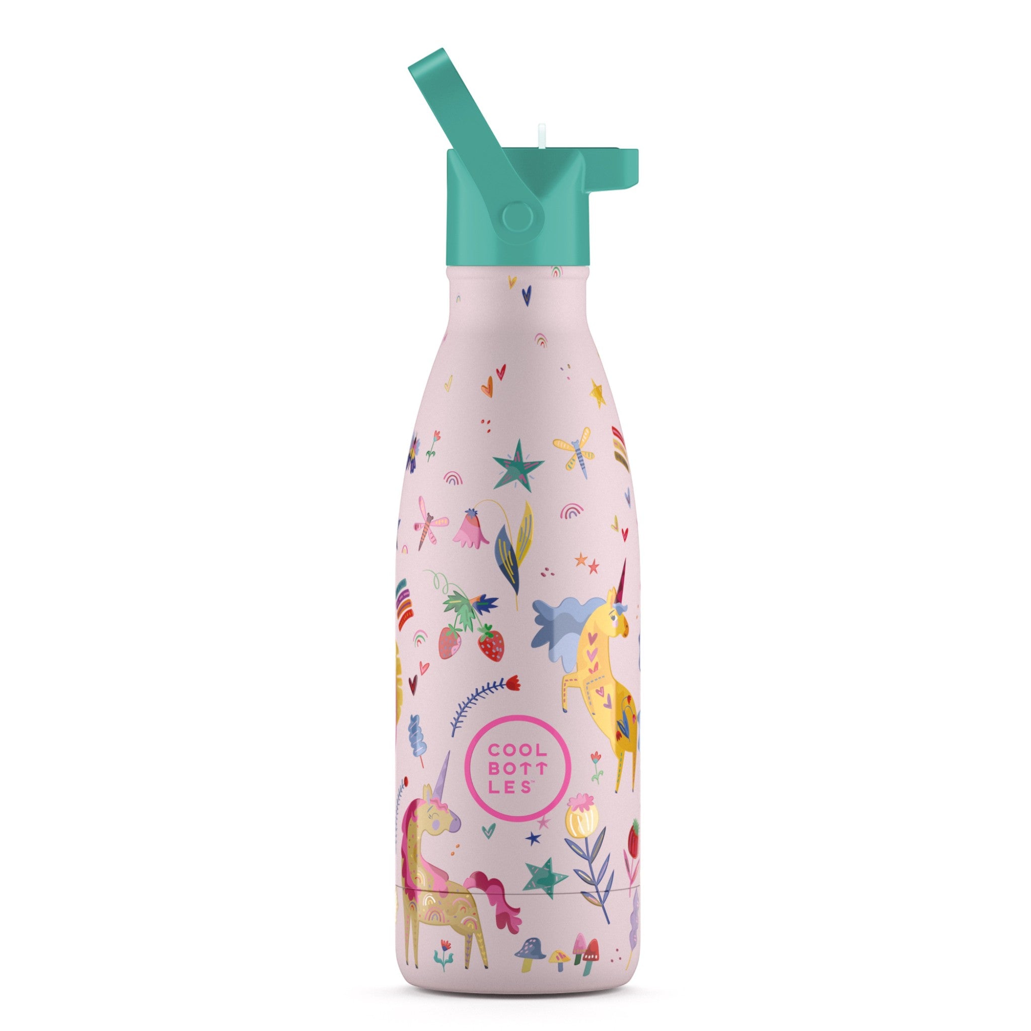 CB304693_01 Cool Bottles Ανοξείδωτο παιδικό μπουκάλι Αστείοι Μονόκεροι 350ml - Image 1