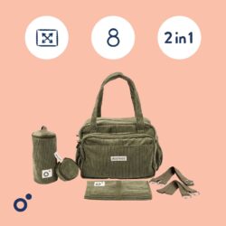 Doomoo Τσάντα Αλλαξιέρα Fluffy Diaper Bag Kakhi - Image 3