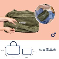 Doomoo Τσάντα Αλλαξιέρα Fluffy Diaper Bag Kakhi - Image 7