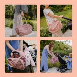 Doomoo Τσάντα Αλλαξιέρα Fluffy Diaper Bag Pink - Image 5