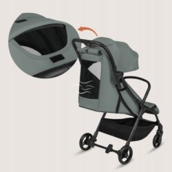 Lionelo Agia Auto Fold Καρότσι Ταξιδίου έως 22kg Green Sage - Image 8