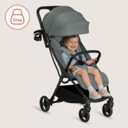 Lionelo Agia Auto Fold Καρότσι Ταξιδίου έως 22kg Green Sage - Image 3