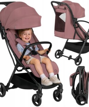 Lionelo Agia Auto Fold Καρότσι Ταξιδίου έως 22kg Pink Mauve