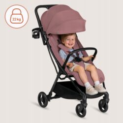 Lionelo Agia Auto Fold Καρότσι Ταξιδίου έως 22kg Pink Mauve - Image 8