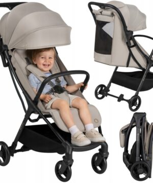 Lionelo Agia Auto Fold Καρότσι Ταξιδίου έως 22kg Beige Sand