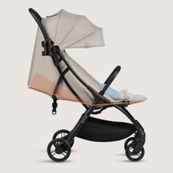 Lionelo Agia Auto Fold Καρότσι Ταξιδίου έως 22kg Beige Sand - Image 7
