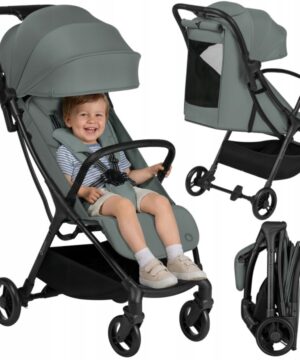 Lionelo Agia Auto Fold Καρότσι Ταξιδίου έως 22kg Green Sage