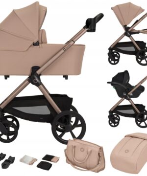 Lionelo Carmine Καρότσι Βρεφικό 3 σε 1 έως 22kg Beige Sand