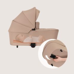 Lionelo Carmine Καρότσι Βρεφικό 3 σε 1 έως 22kg Beige Sand - Image 5