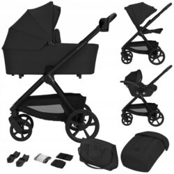 Lionelo Carmine Καρότσι Βρεφικό 3 σε 1 έως 22kg Black Onyx